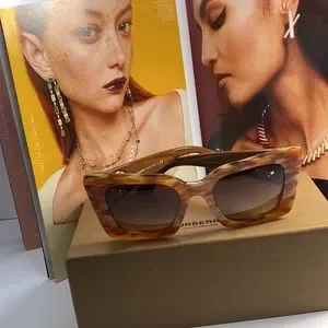 New - BE4344 BURBERRY SUNGLASSES B4344 BROWN CAT EYE NEW BURBERRY BE4344 3940/13 BROWN CAT EYE SUNGLASSES B 4344  main image 4